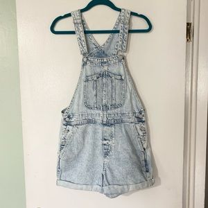 Old Navy Overall Shorts Denim Light Wash Women's Size S